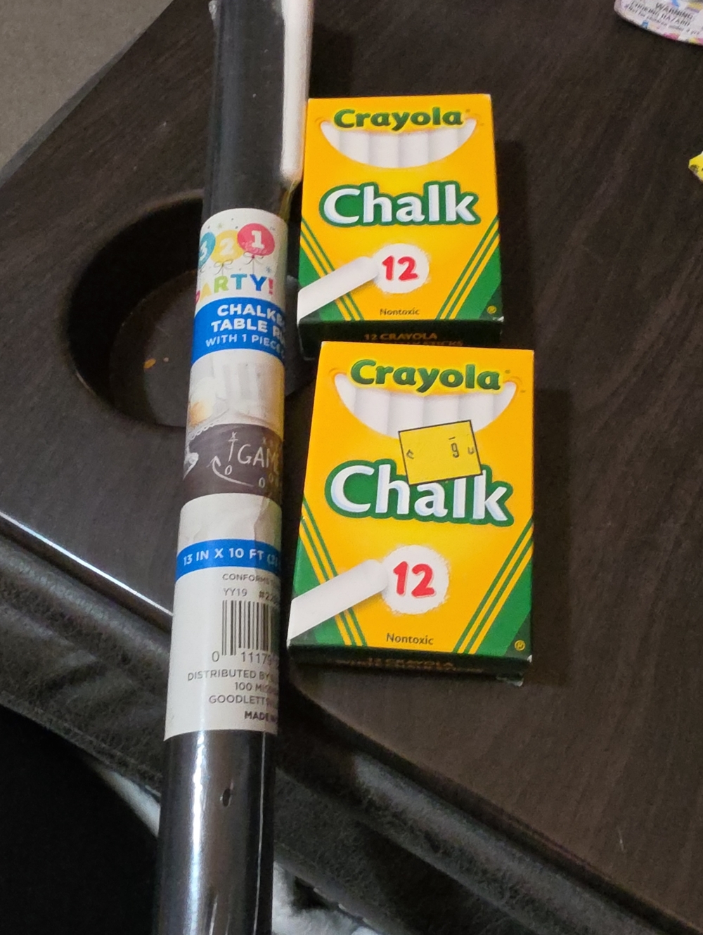 Crayola White Chalk & Black Chalkboard Roll Party Set